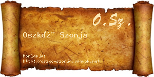 Oszkó Szonja névjegykártya